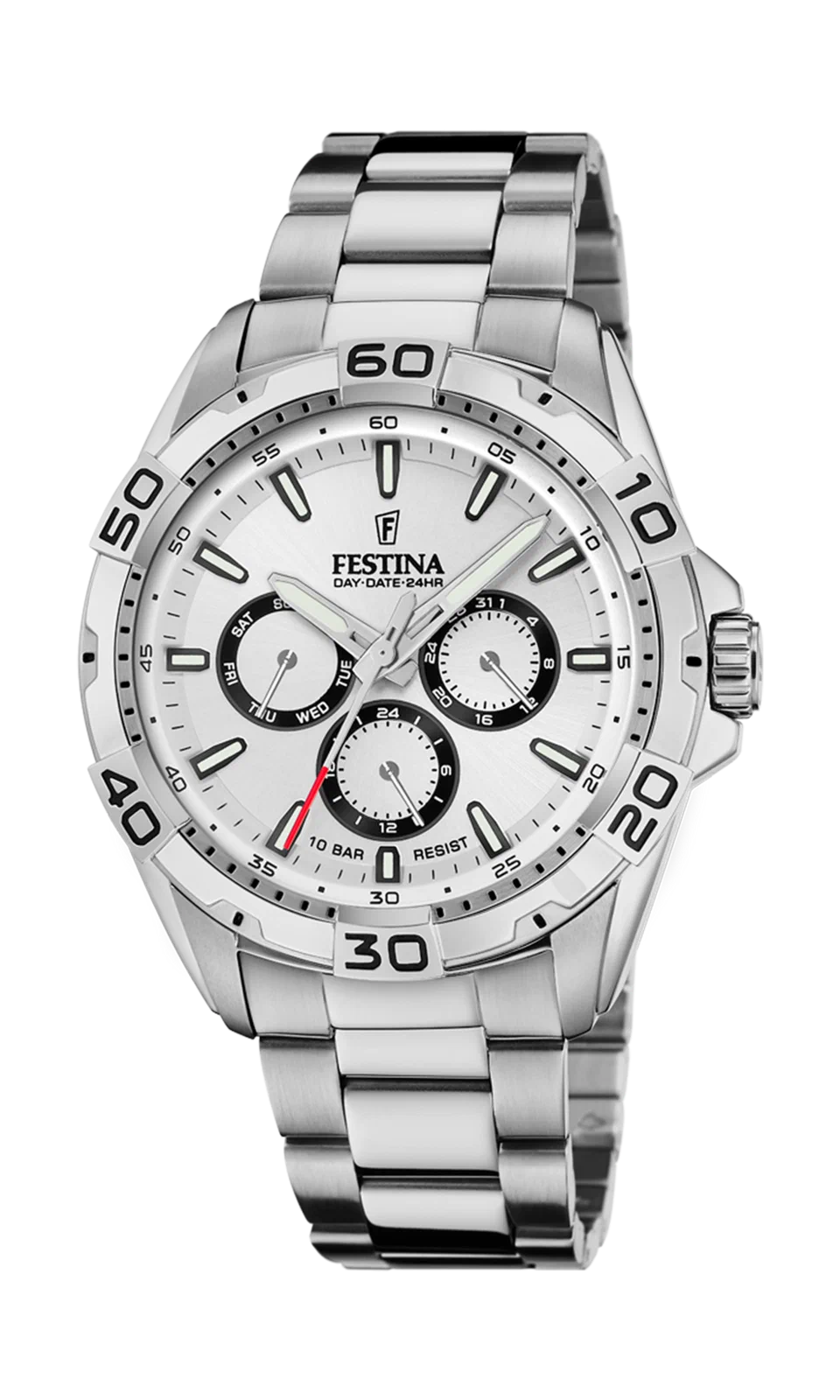 MONTRE FESTINA F20623/1 BLANC BRACELET EN ACIER INOXYDABLE HOMME — Image du produit 3