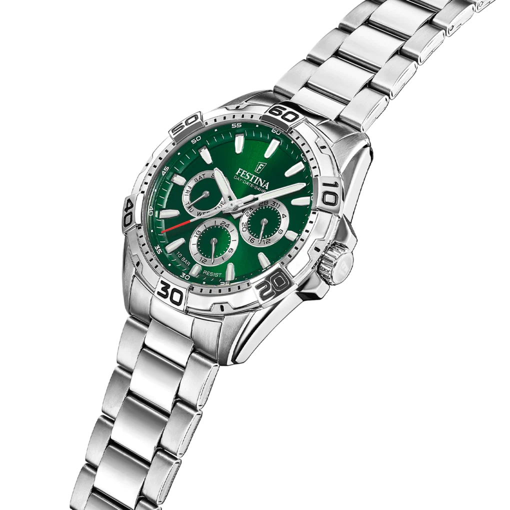 MONTRE FESTINA F20623/3 VERT BRACELET EN ACIER INOXYDABLE HOMME — Image du produit 5