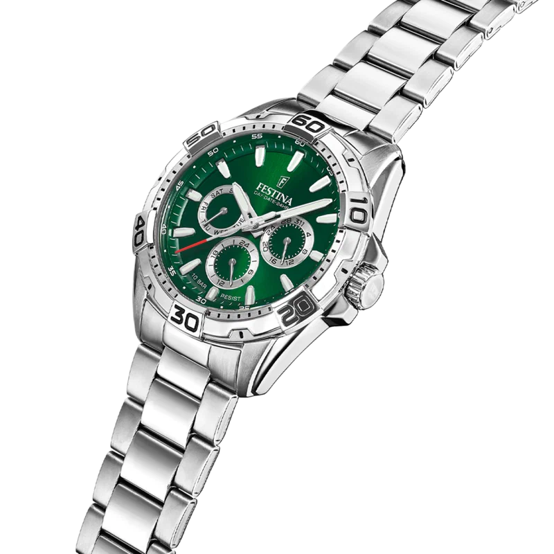 MONTRE FESTINA F20623/3 VERT BRACELET EN ACIER INOXYDABLE HOMME — Image du produit 5