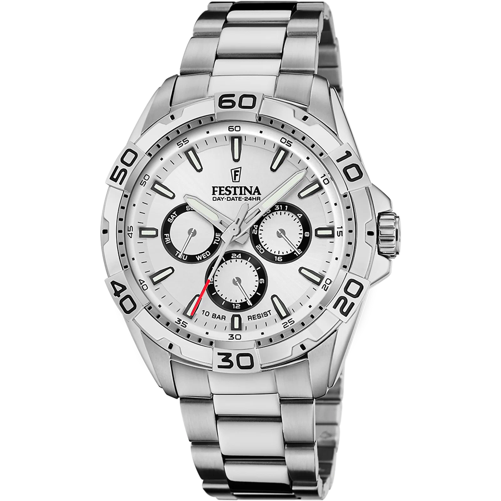 MONTRE FESTINA F20623/1 BLANC BRACELET EN ACIER INOXYDABLE HOMME — Image du produit 1