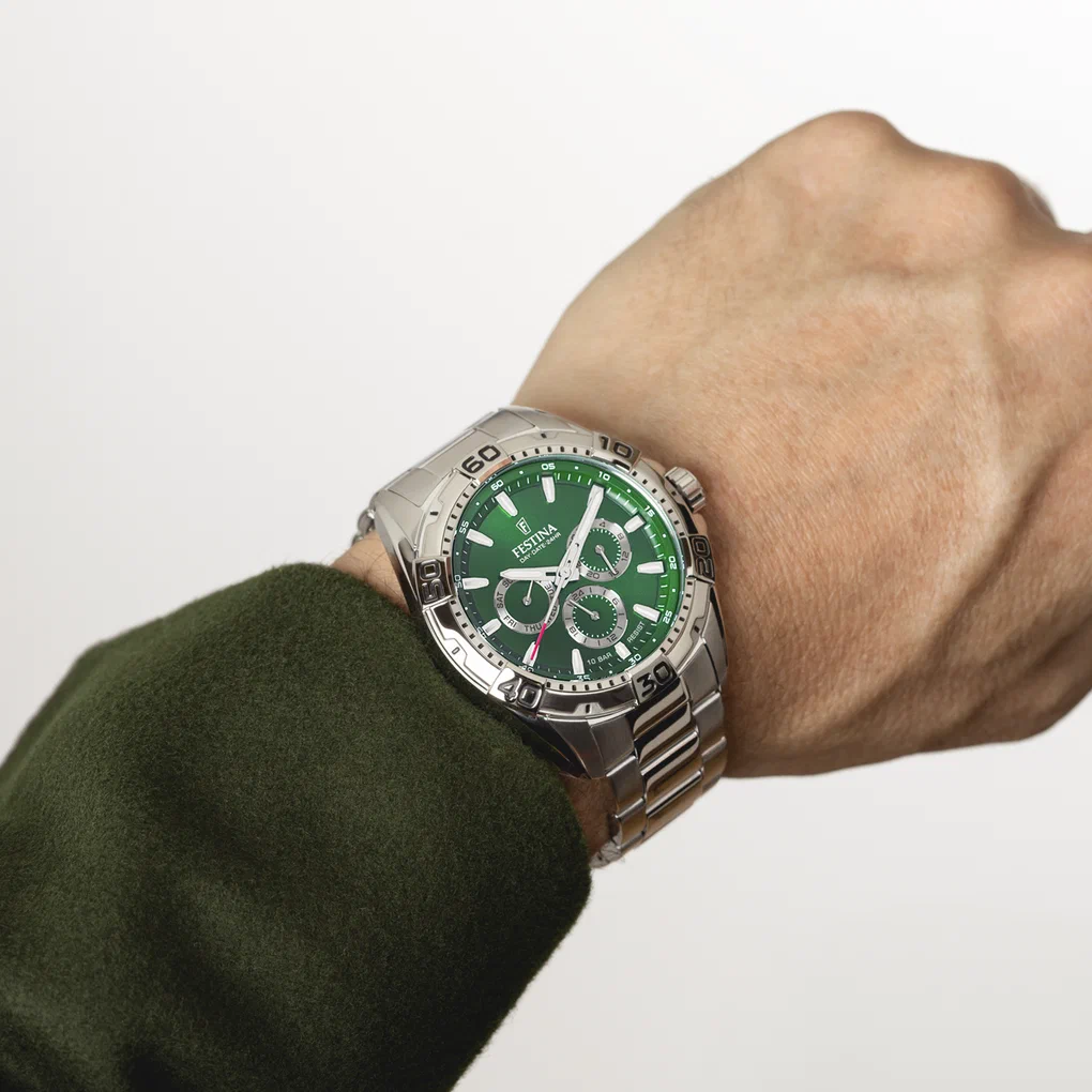 MONTRE FESTINA F20623/3 VERT BRACELET EN ACIER INOXYDABLE HOMME — Image du produit 4