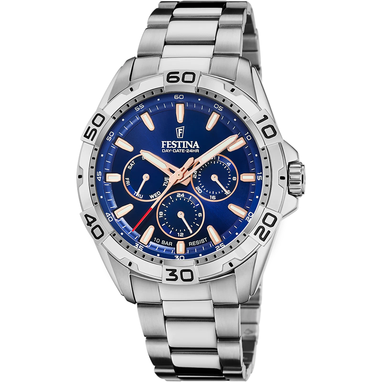 MONTRE FESTINA F20623/2 BLEU BRACELET EN ACIER INOXYDABLE HOMME — Image du produit 1