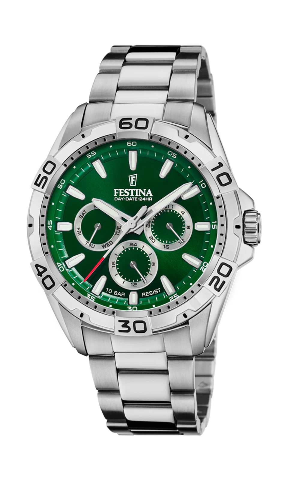 MONTRE FESTINA F20623/3 VERT BRACELET EN ACIER INOXYDABLE HOMME — Image du produit 2
