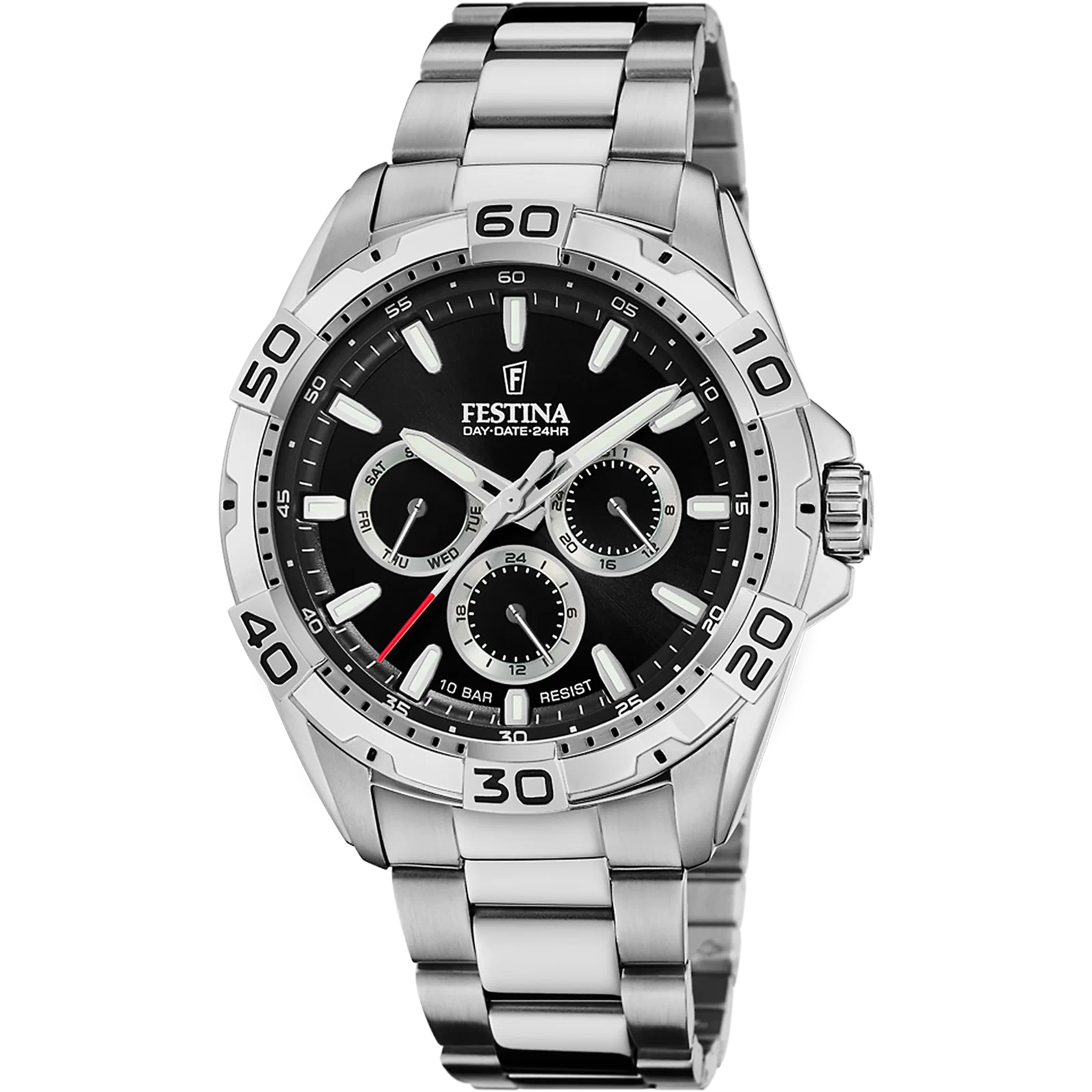 MONTRE FESTINA F20623/4 NOIR BRACELET EN ACIER INOXYDABLE HOMME — Image du produit 1