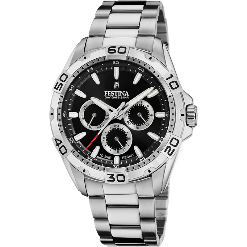 MONTRE FESTINA F20623/4 NOIR BRACELET EN ACIER INOXYDABLE HOMME