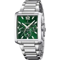 MONTRE FESTINA F20635/3 VERT, BRACELET EN ACIER INOXYDABLE 316L, HOMME