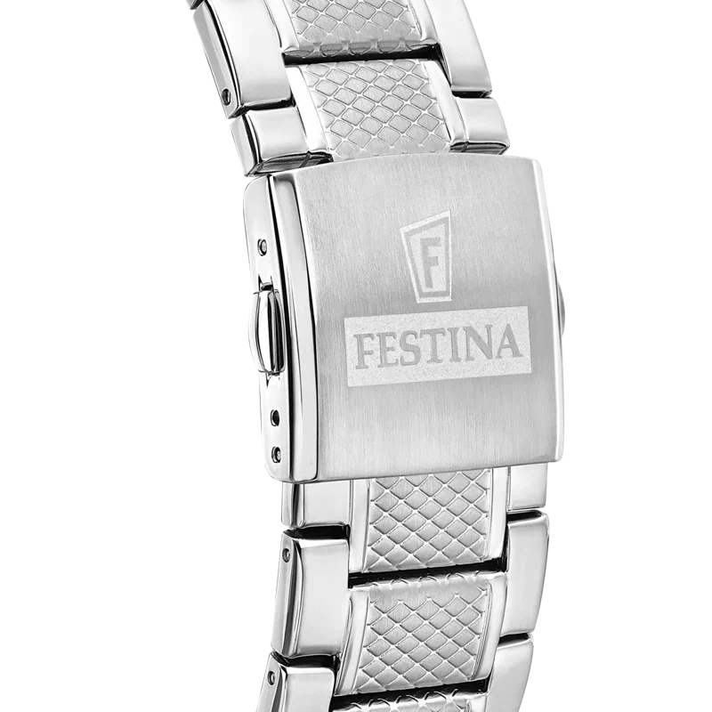 MONTRE FESTINA TIMELESS CHRONOGRAPH F20668/3 VERT BRACELET EN ACIER INOXYDABLE HOMME — Image du produit 4