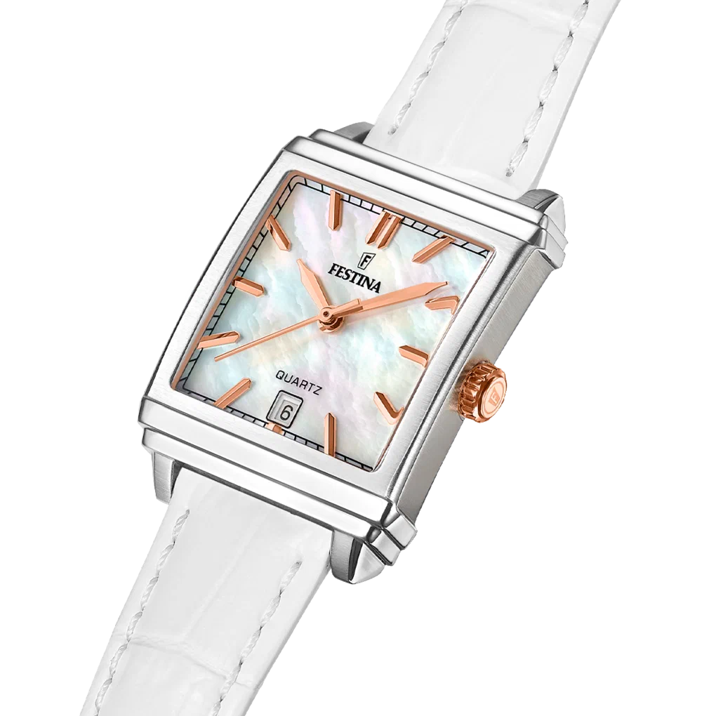 MONTRE FESTINA F20682/1 BEIGE, BRACELET D’ CUIR, FEMME — Image du produit 5