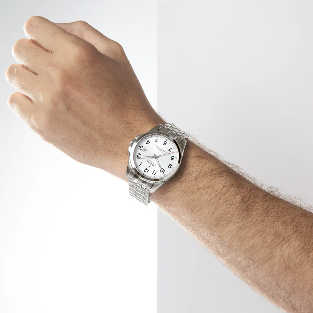 MONTRE FESTINA CALENDIER TITANE F20696/1 BLANC, BRACELET D’ TITANE, HOMME — Image du produit 5