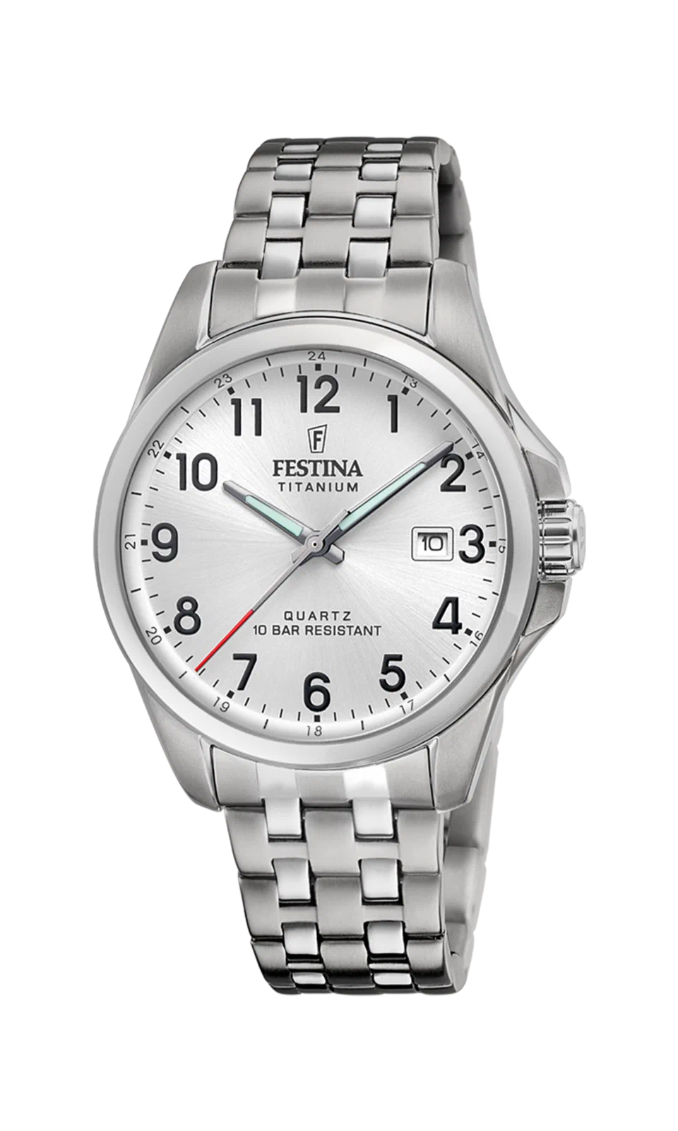 MONTRE FESTINA CALENDIER TITANE F20696/1 BLANC, BRACELET D’ TITANE, HOMME — Image du produit 3
