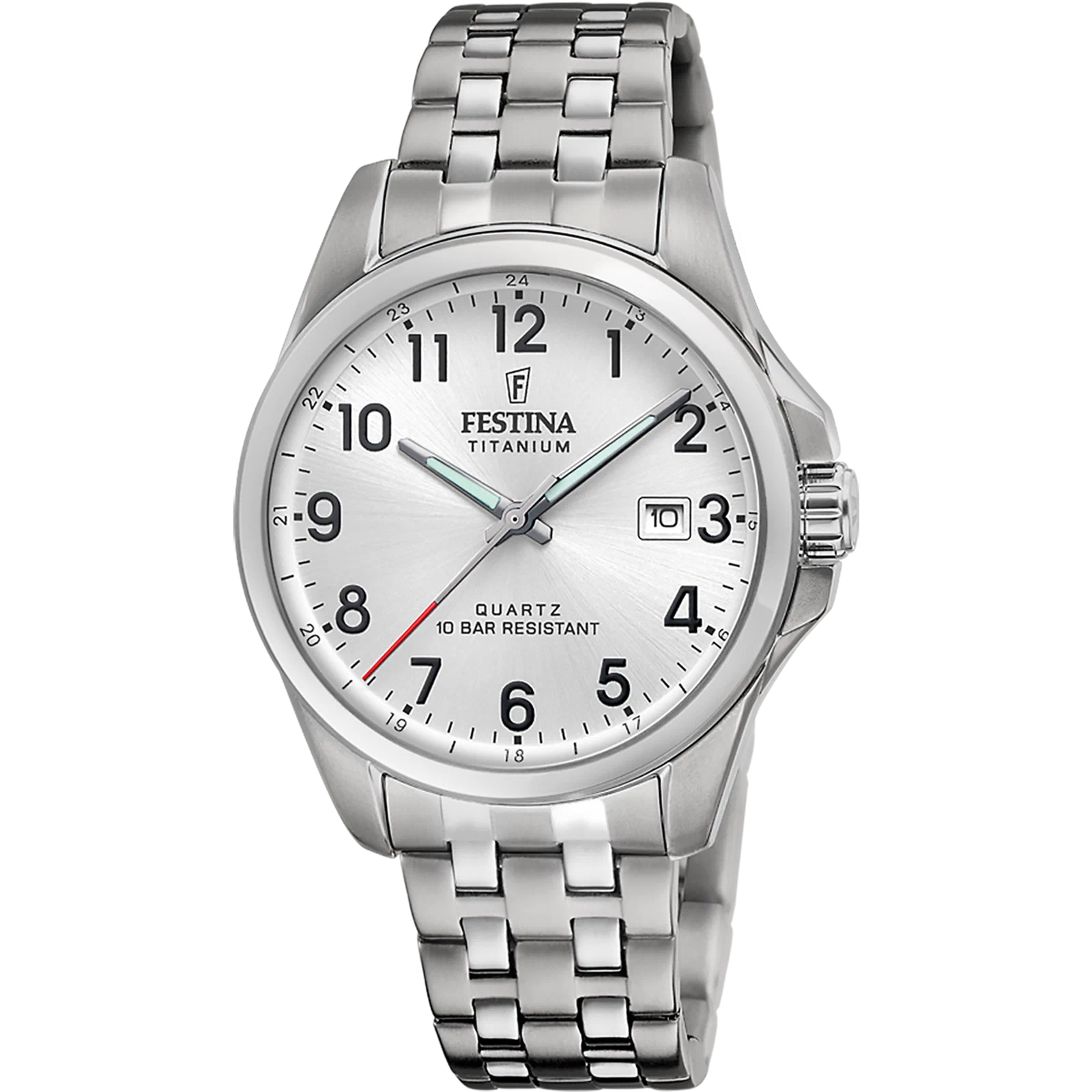 MONTRE FESTINA CALENDIER TITANE F20696/1 BLANC, BRACELET D’ TITANE, HOMME — Image du produit 1