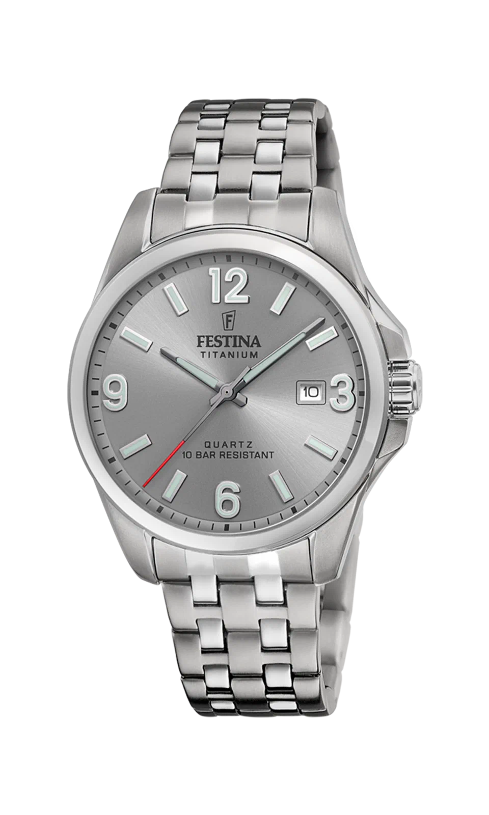 MONTRE FESTINA CALENDIER TITANE F20696/2 GRIS, BRACELET D’ TITANE, HOMME — Image du produit 3