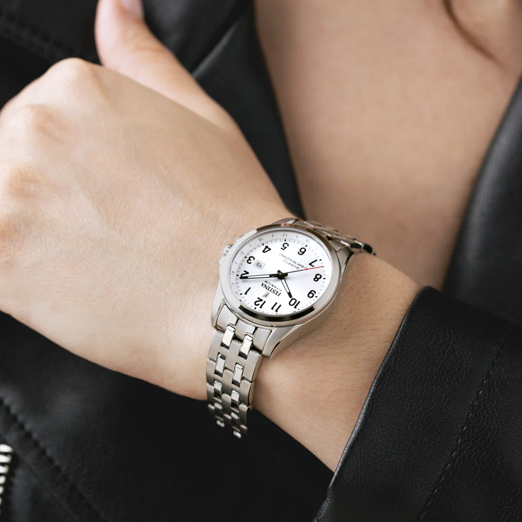 MONTRE FESTINA CALENDIER TITANE F20697/1 BLANC, BRACELET D’ TITANE, FEMME — Image du produit 5
