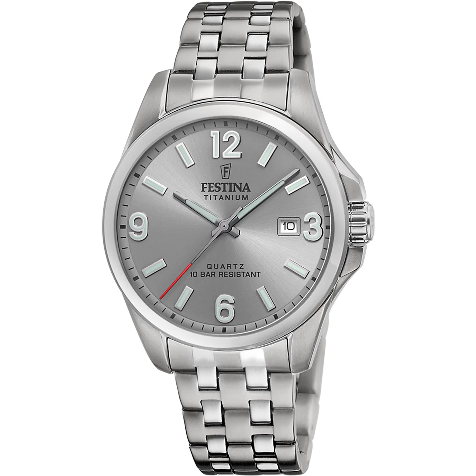 MONTRE FESTINA CALENDIER TITANE F20696/2 GRIS, BRACELET D’ TITANE, HOMME — Image du produit 1