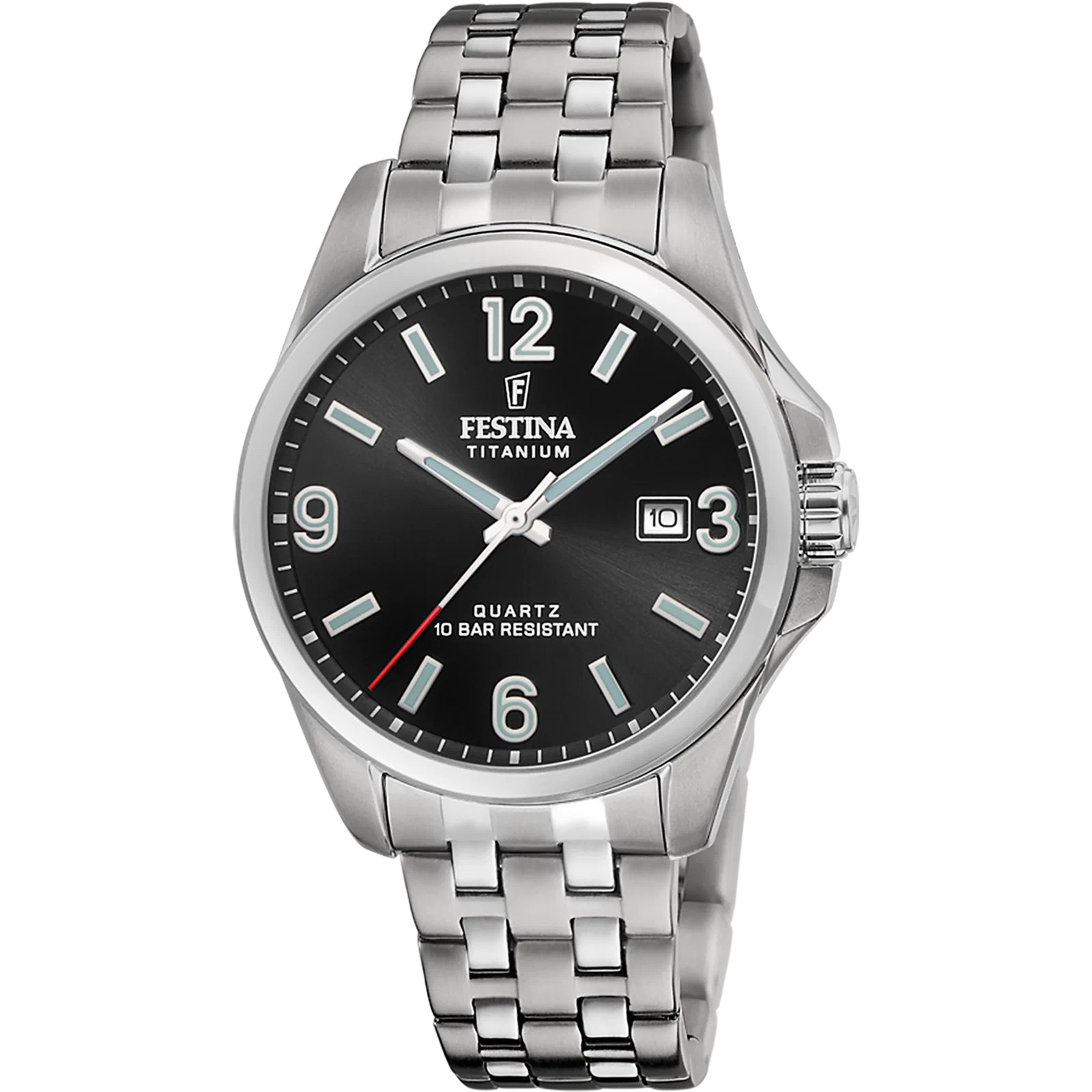 MONTRE FESTINA CALENDIER TITANE F20696/3 NOIR, BRACELET D’ TITANE, HOMME — Image du produit 1