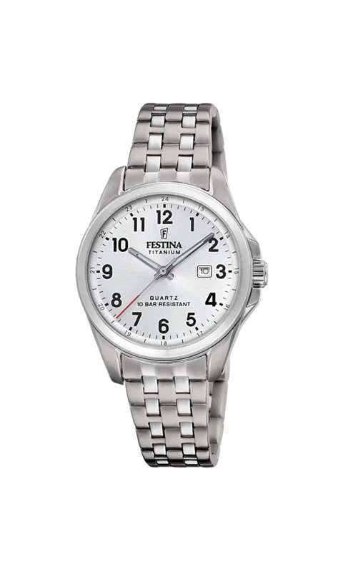 MONTRE FESTINA CALENDIER TITANE F20697/1 BLANC, BRACELET D’ TITANE, FEMME — Image du produit 3