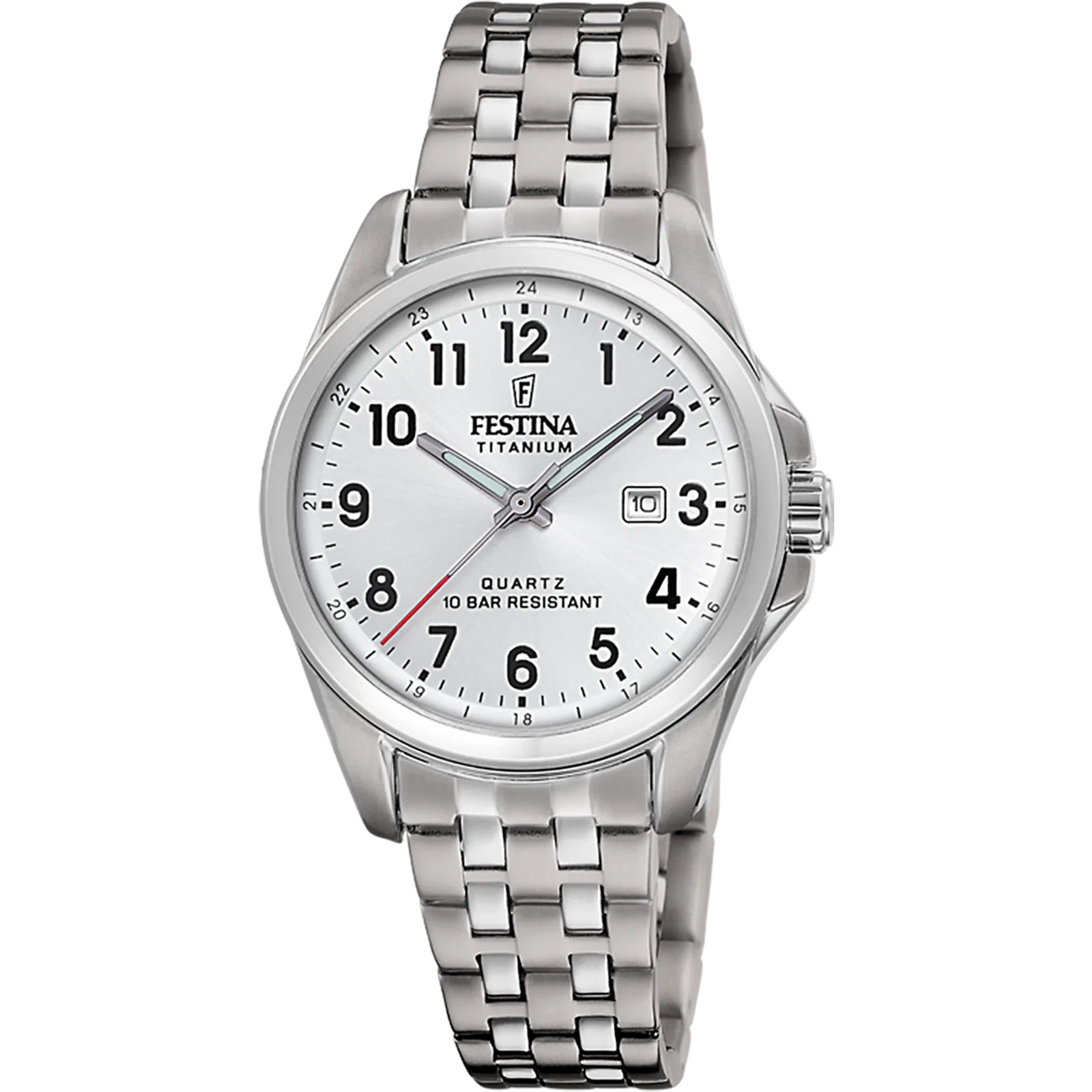 MONTRE FESTINA CALENDIER TITANE F20697/1 BLANC, BRACELET D’ TITANE, FEMME — Image du produit 1