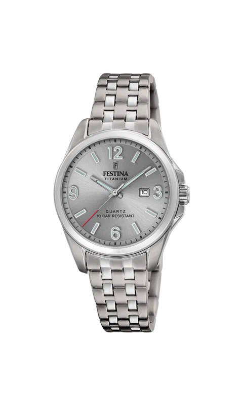 MONTRE FESTINA CALENDIER TITANE F20697/2 GRIS, BRACELET D’ TITANE, FEMME — Image du produit 3