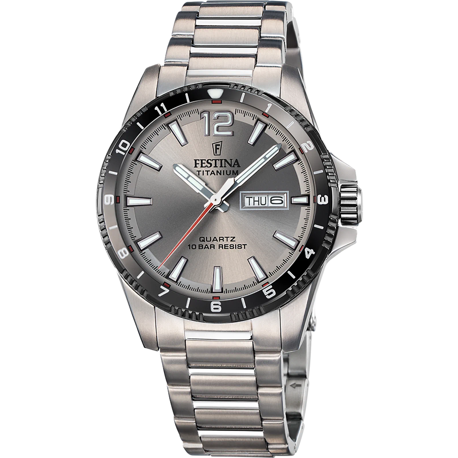 MONTRE FESTINA CALENDIER TITANE F20698/1 GRIS, BRACELET D’ TITANE, HOMME (Copie) — Image du produit 1