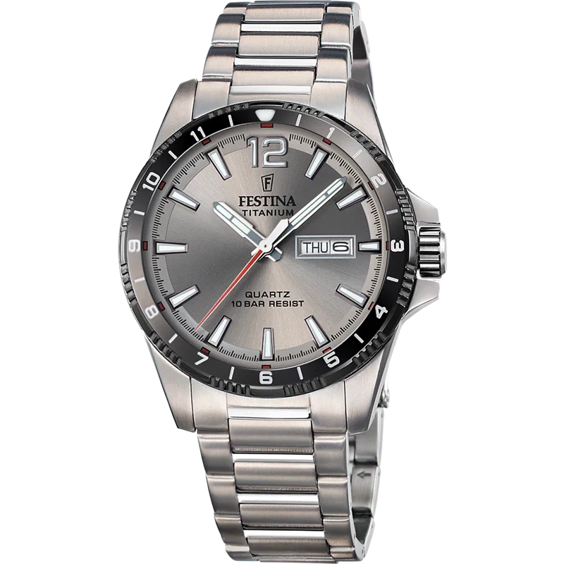 MONTRE FESTINA CALENDIER TITANE F20698/1 GRIS, BRACELET D’ TITANE, HOMME (Copie)