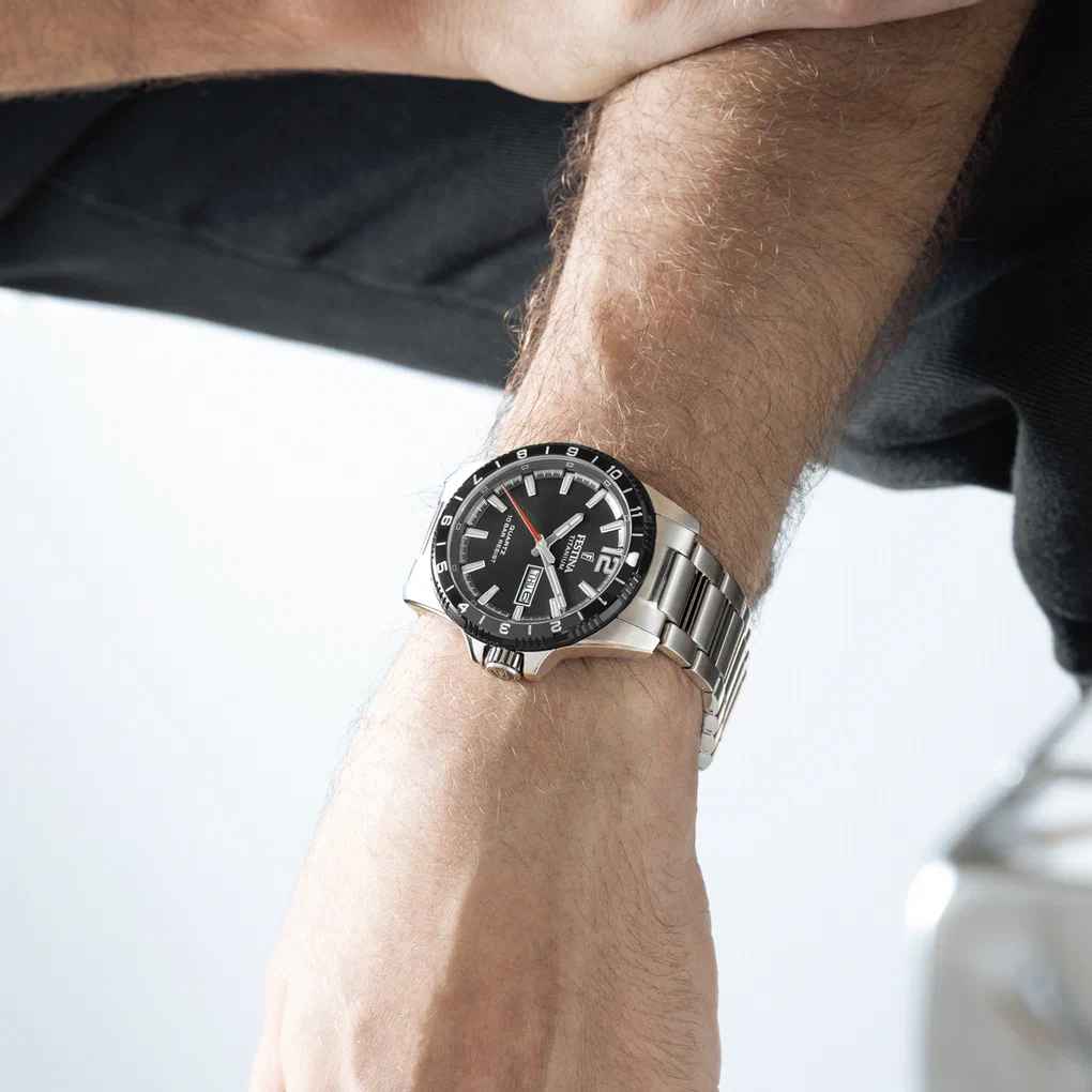 MONTRE FESTINA CALENDIER TITANE F20698/4 NOIR, BRACELET D’ TITANE, HOMME — Image du produit 5