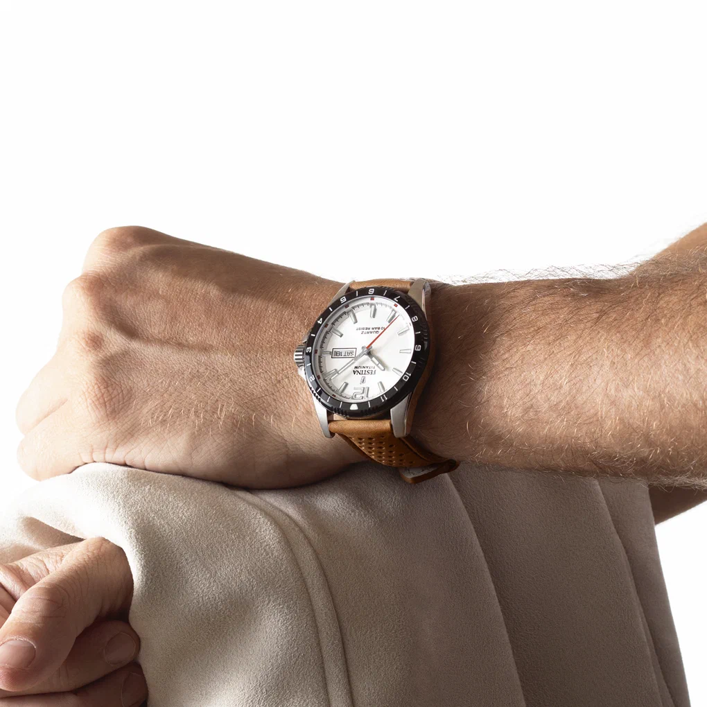 MONTRE FESTINA TITANIUM F20699/1 GRIS, BRACELET D’ CUIR, HOMME — Image du produit 3