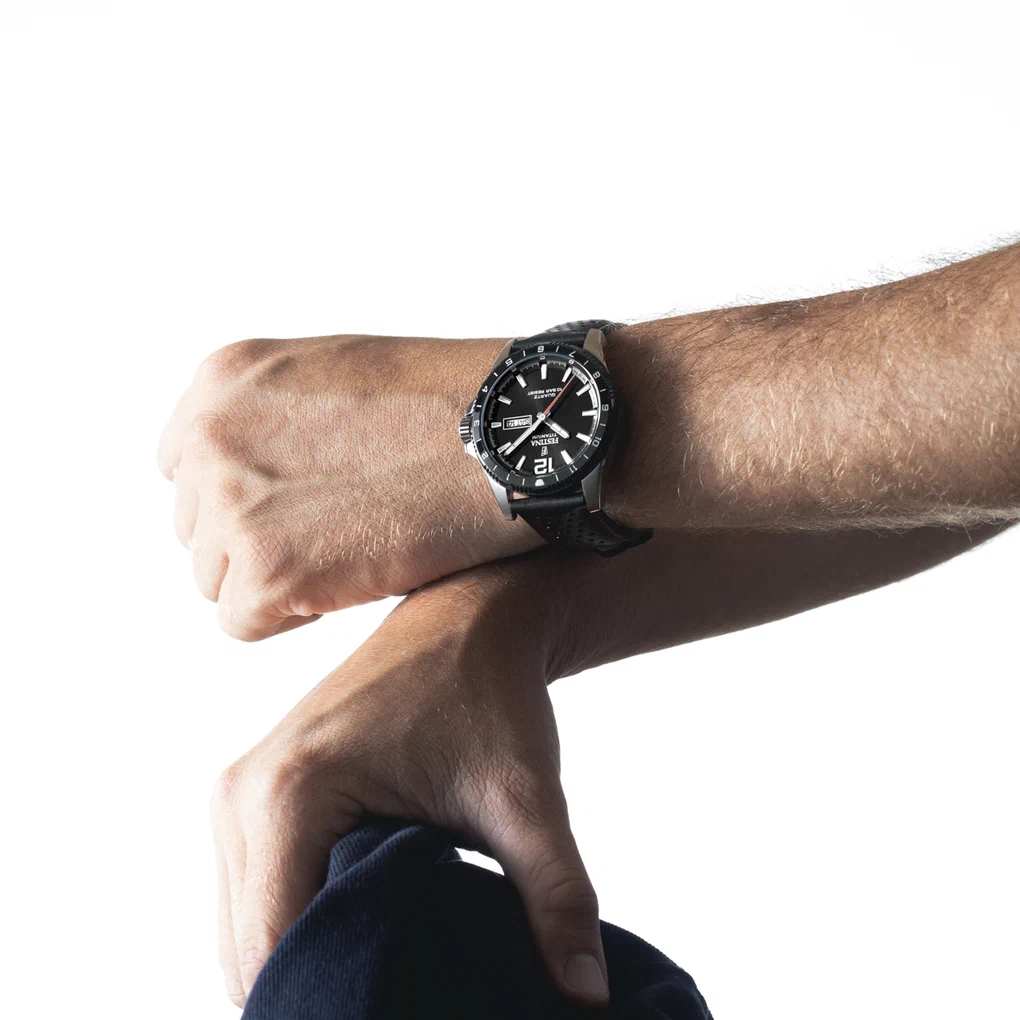 MONTRE FESTINA TITANIUM F20699/4 NOIR, BRACELET D’ CUIR, HOMME — Image du produit 3