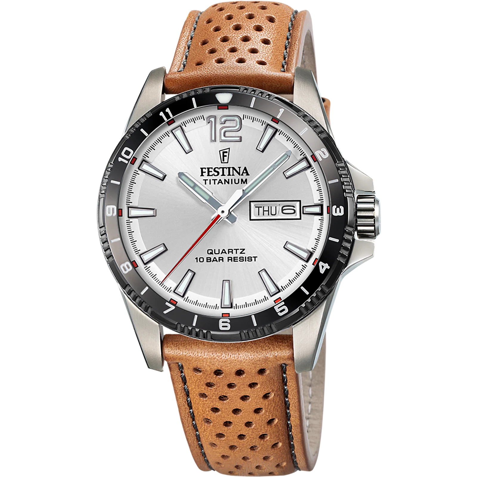 MONTRE FESTINA TITANIUM F20699/1 GRIS, BRACELET D’ CUIR, HOMME — Image du produit 1