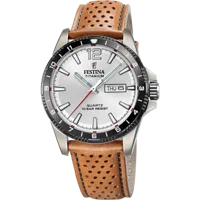 MONTRE FESTINA TITANIUM F20699/1 GRIS, BRACELET D’ CUIR, HOMME