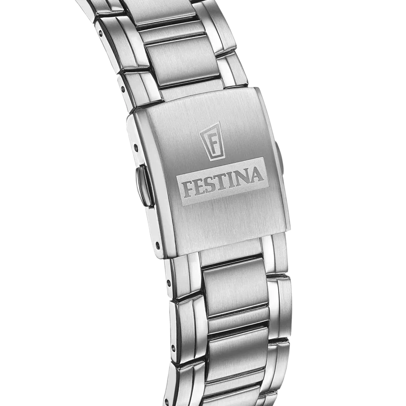 MONTRE FESTINA TIMELESS CHRONOGRAPH F20704/3 NOIR BRACELET EN ACIER INOXYDABLE HOMME — Image du produit 4