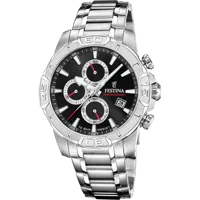 MONTRE FESTINA TIMELESS CHRONOGRAPH F20704/3 NOIR BRACELET EN ACIER INOXYDABLE HOMME
