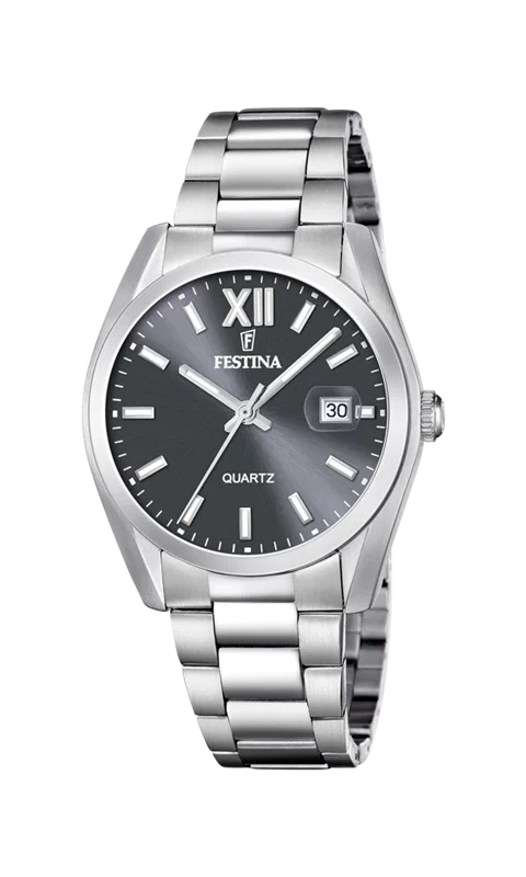 MONTRE FESTINA ACIER CLASSIQUE F20707/3 GRIS BRACELET EN ACIER INOXYDABLE HOMME — Image du produit 3