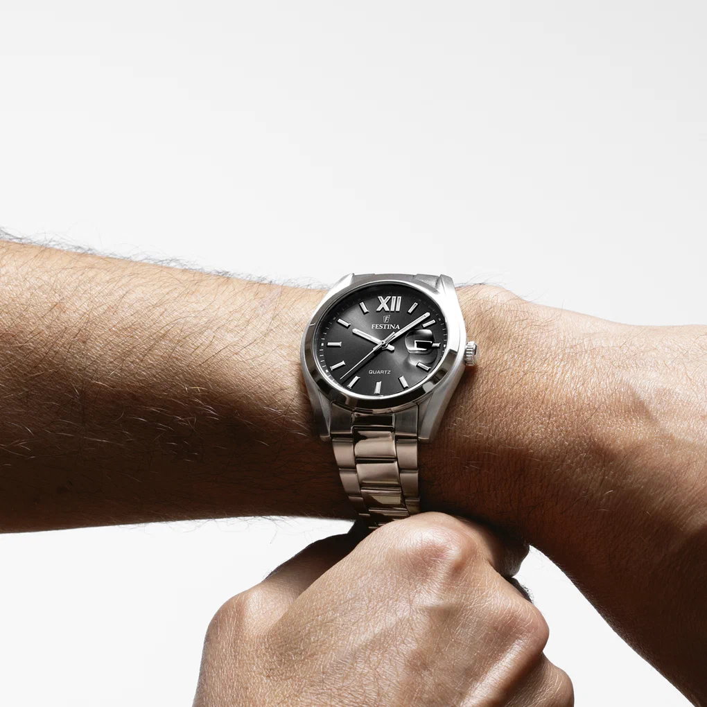 MONTRE FESTINA ACIER CLASSIQUE F20707/6 NOIR BRACELET EN ACIER INOXYDABLE HOMME — Image du produit 5
