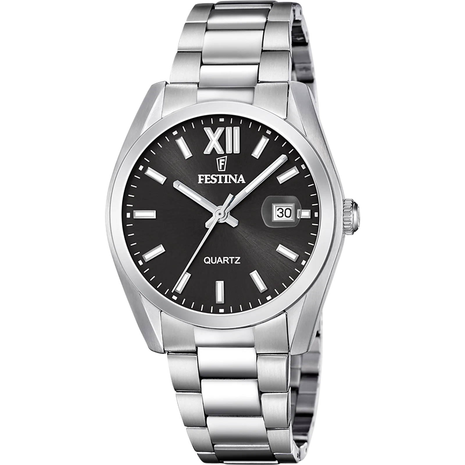 MONTRE FESTINA ACIER CLASSIQUE F20707/6 NOIR BRACELET EN ACIER INOXYDABLE HOMME — Image du produit 1