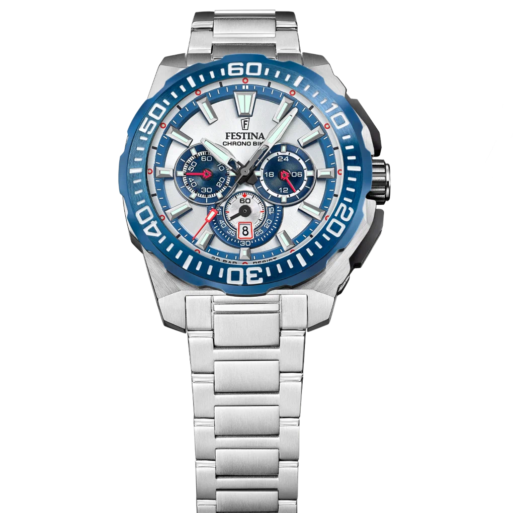 MONTRE HOMME FESTINA CHRONO BIKE F20724/1 ARGENTÉ BRACELET EN ACIER — Image du produit 7