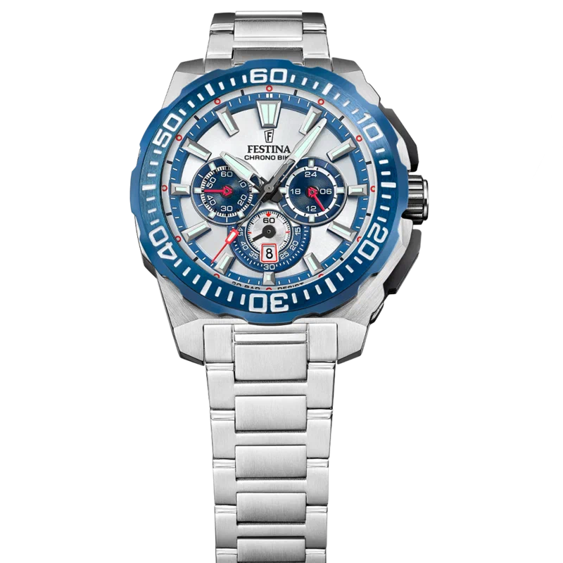 MONTRE HOMME FESTINA CHRONO BIKE F20724/1 ARGENTÉ BRACELET EN ACIER — Image du produit 7