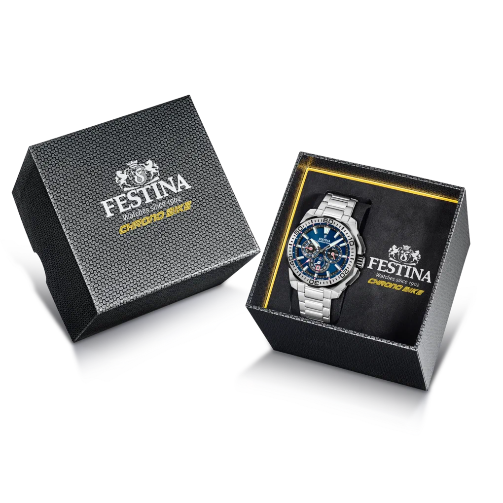 MONTRE HOMME FESTINA CHRONO BIKE F20724/2 BLEU BRACELET EN ACIER — Image du produit 7