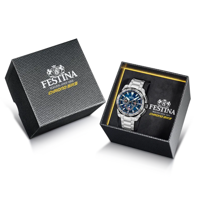 MONTRE HOMME FESTINA CHRONO BIKE F20724/2 BLEU BRACELET EN ACIER — Image du produit 7