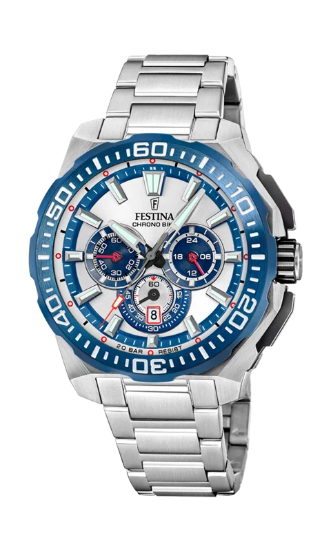 MONTRE HOMME FESTINA CHRONO BIKE F20724/1 ARGENTÉ BRACELET EN ACIER — Image du produit 2