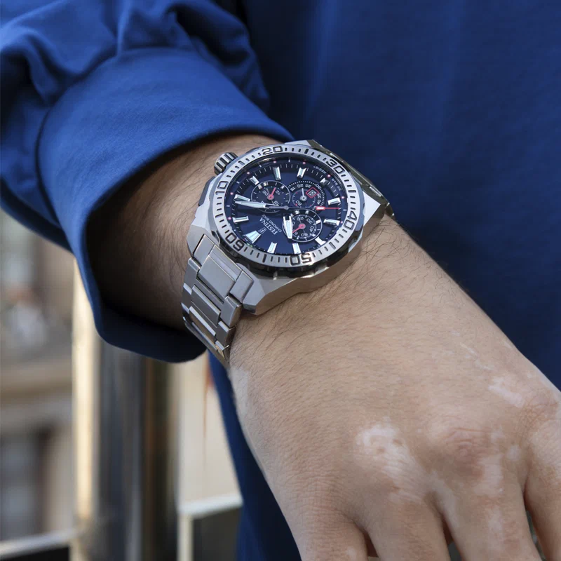 MONTRE HOMME FESTINA CHRONO BIKE F20724/2 BLEU BRACELET EN ACIER — Image du produit 5
