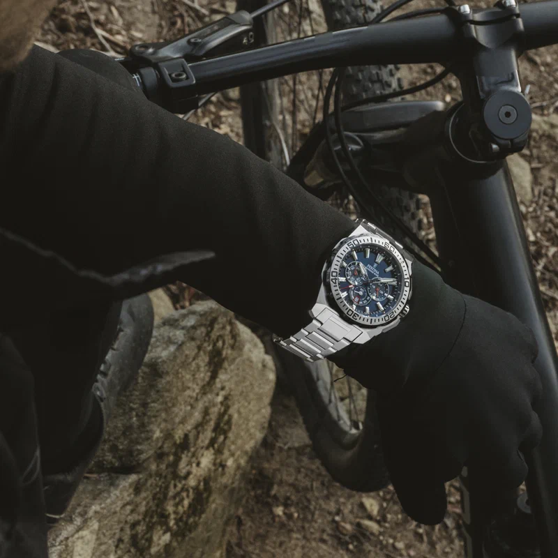 MONTRE HOMME FESTINA CHRONO BIKE F20724/2 BLEU BRACELET EN ACIER — Image du produit 4