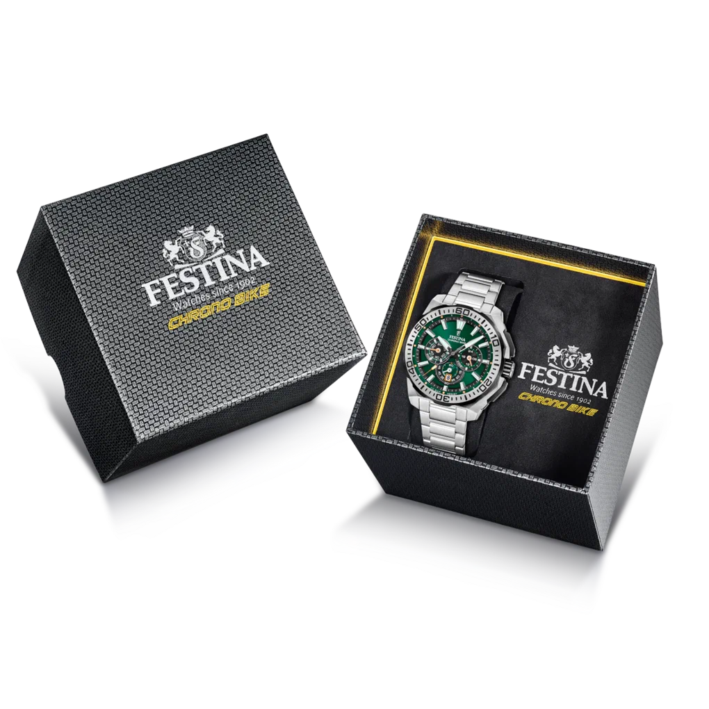 MONTRE HOMME FESTINA CHRONO BIKE F20724/3 VERT BRACELET EN ACIER — Image du produit 6