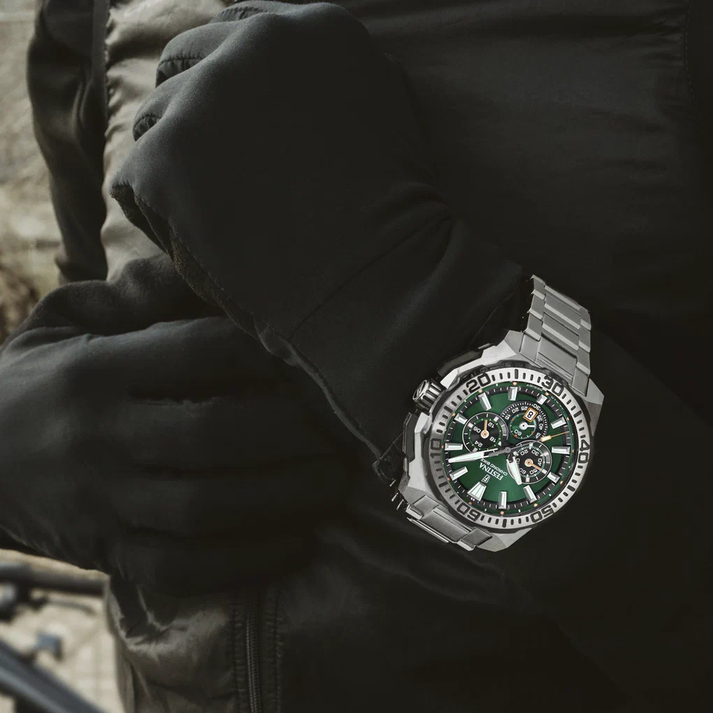 MONTRE HOMME FESTINA CHRONO BIKE F20724/3 VERT BRACELET EN ACIER — Image du produit 4