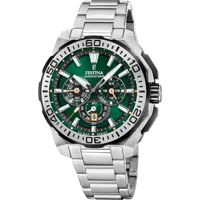 MONTRE HOMME FESTINA CHRONO BIKE F20724/3 VERT BRACELET EN ACIER