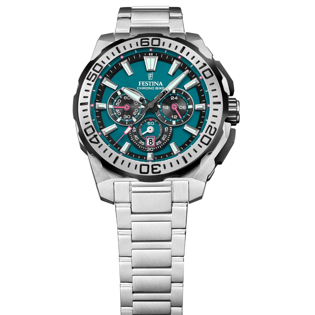 MONTRE HOMME FESTINA CHRONO BIKE F20724/6 BLEU BRACELET EN ACIER — Image du produit 7