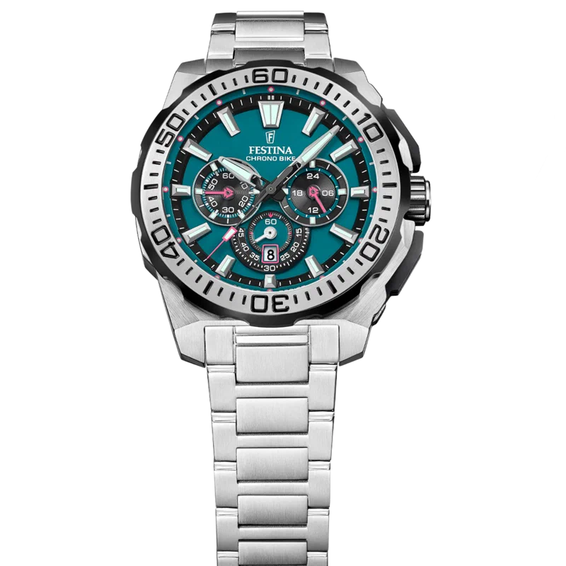 MONTRE HOMME FESTINA CHRONO BIKE F20724/6 BLEU BRACELET EN ACIER — Image du produit 7