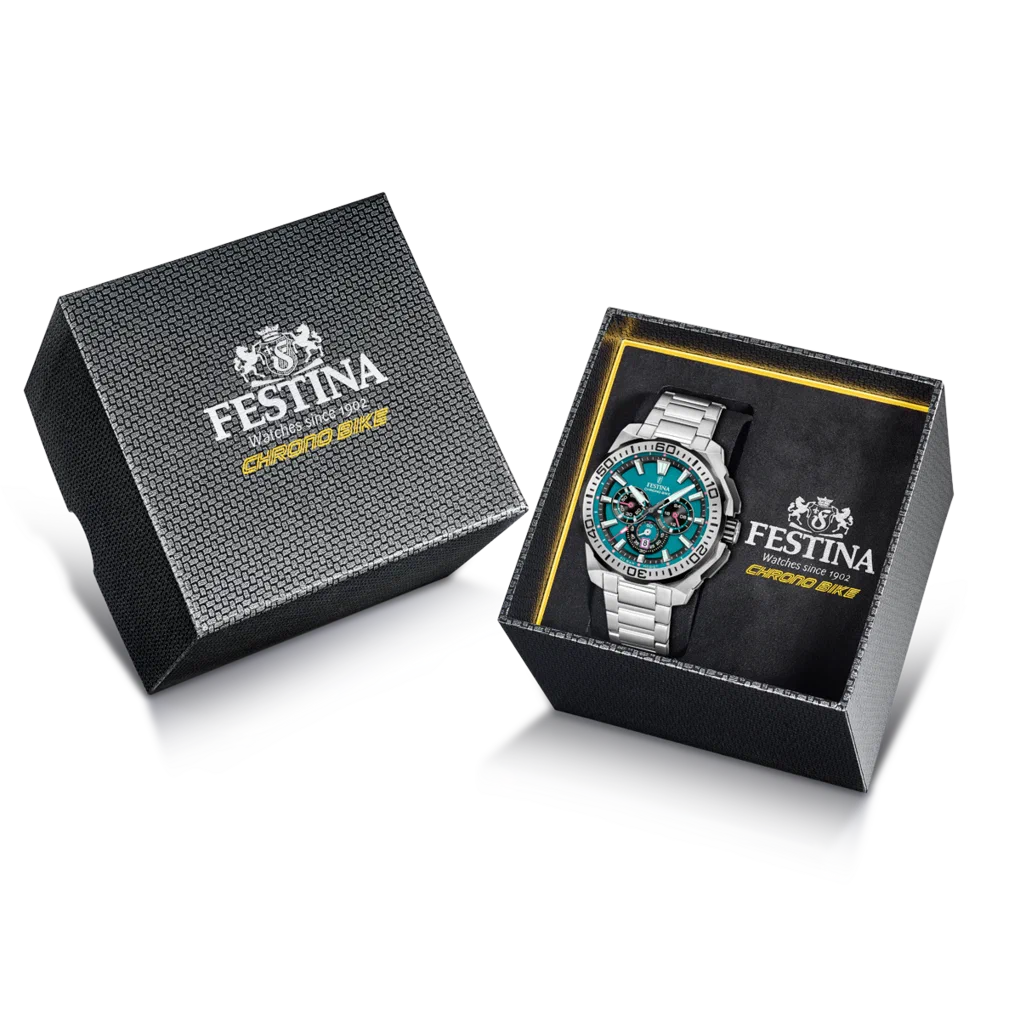 MONTRE HOMME FESTINA CHRONO BIKE F20724/6 BLEU BRACELET EN ACIER — Image du produit 6