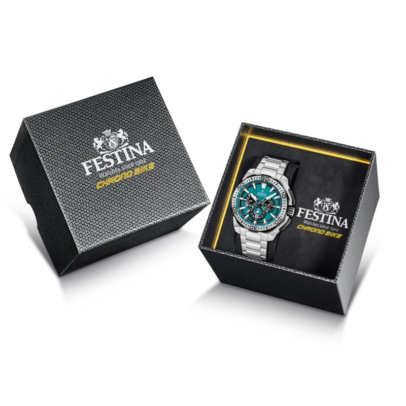MONTRE HOMME FESTINA CHRONO BIKE F20724/6 BLEU BRACELET EN ACIER — Image du produit 6