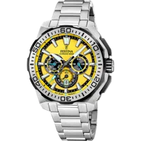 MONTRE HOMME FESTINA CHRONO BIKE F20724/4 JAUNE BRACELET EN ACIER