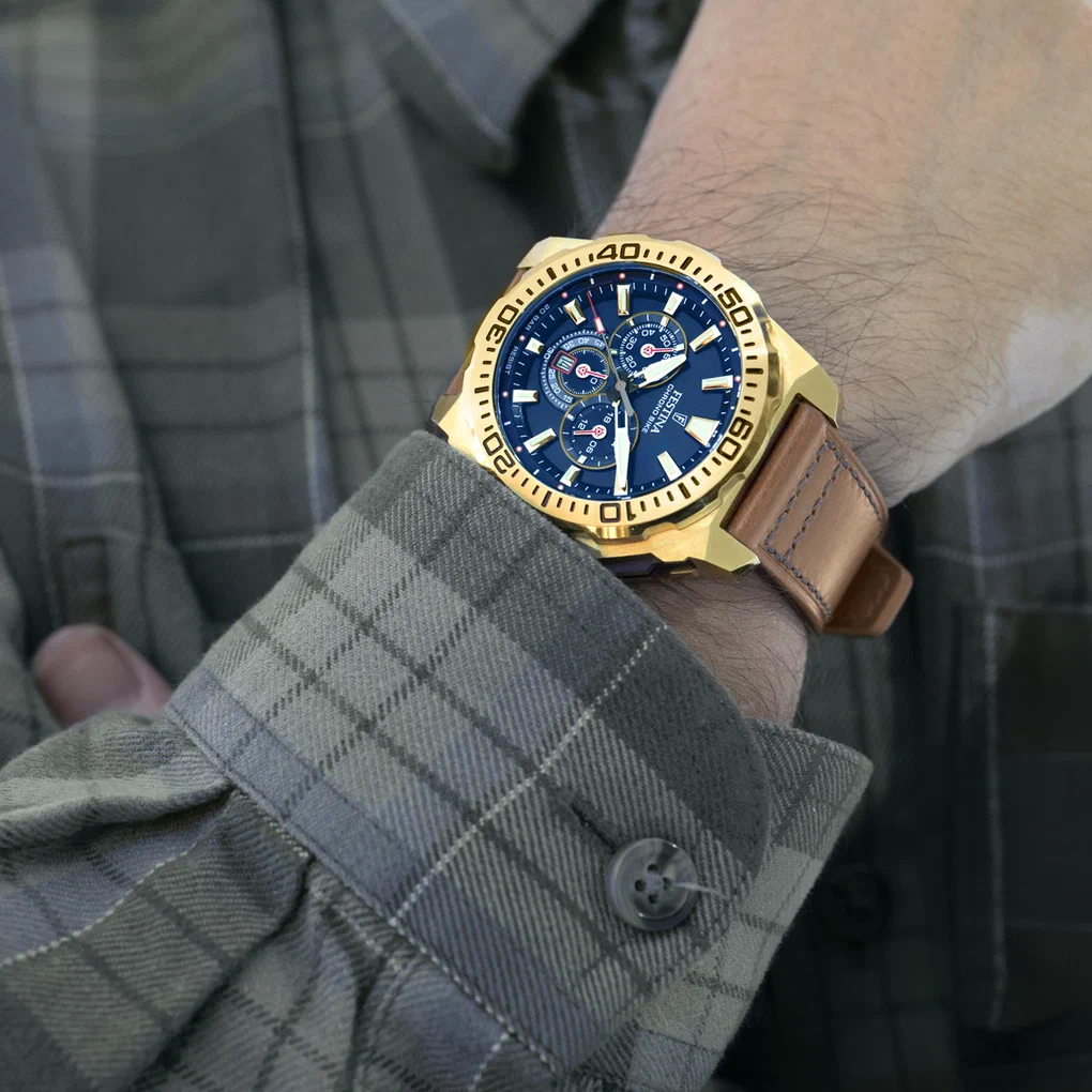 MONTRE HOMME FESTINA CHRONO BIKE F20728/1 BLEU BRACELET EN CUIR — Image du produit 3